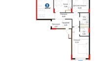 Продажа 3-комнатной квартиры, 89.37 м² в Астане - фото 4