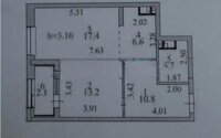 Продажа 2-комнатной квартиры, 55 м² в Астане