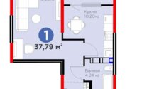 Продажа 1-комнатной квартиры, 37.79 м² в Алматы - фото 2