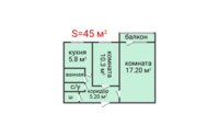 Продажа 2-комнатной квартиры, 45 м² в Костанае - фото 2