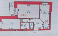 Продажа 2-комнатной квартиры, 61.2 м² в Астане