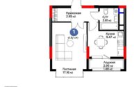 Продажа 1-комнатной квартиры, 37.8 м² в Астане