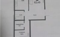 Продажа 2-комнатной квартиры, 63.5 м² в Астане