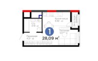 Продажа 1-комнатной квартиры, 28 м² в Астане