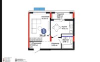 Продажа 1-комнатной квартиры, 34.5 м² в Астане
