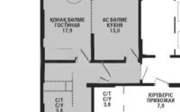 Продажа 2-комнатной квартиры, 69.1 м² в Алматы