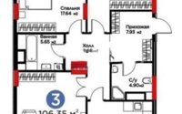 Продажа 3-комнатной квартиры, 107 м² в Астане