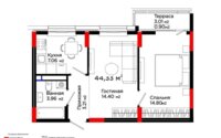 Продажа 2-комнатной квартиры, 44.33 м² в Астане - фото 5