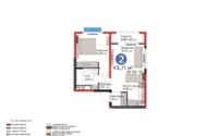 Продажа 2-комнатной квартиры, 43.71 м² в Алматы
