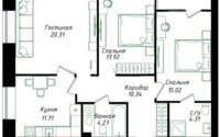 Продажа 3-комнатной квартиры, 82 м² в Астане