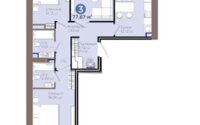 Продажа 3-комнатной квартиры, 77.67 м² в Астане