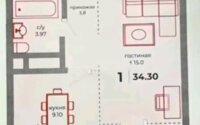 Продажа 1-комнатной квартиры, 34 м² в Астане - фото 2