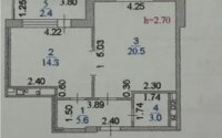 Продажа 2-комнатной квартиры, 45.7 м² в Астане