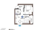 Продажа 2-комнатной квартиры, 49.02 м² в Астане