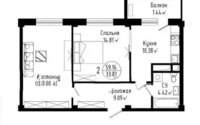 Продажа 2-комнатной квартиры, 60 м² в Астане