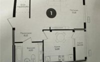 Продажа 1-комнатной квартиры, 47.45 м² в Астане