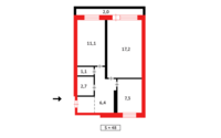 Продажа 2-комнатной квартиры, 47 м² в Караганде - фото 17