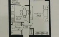 Продажа 1-комнатной квартиры, 43.33 м² в Астане - фото 4