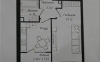 Продажа 1-комнатной квартиры, 38.6 м² в Астане