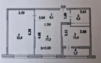 Продажа 2-комнатной квартиры, 66.8 м² в Астане