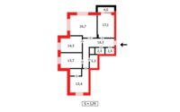 Продажа 4-комнатной квартиры, 129 м² в Караганде