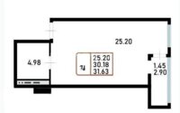 Продажа 1-комнатной квартиры, 32 м² в Астане