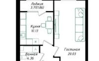 Продажа 1-комнатной квартиры, 40.2 м² в Астане