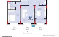 Продажа 2-комнатной квартиры, 68.91 м² в Астане - фото 5