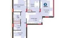 Продажа 3-комнатной квартиры, 89.1 м² в Астане