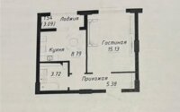 Продажа 1-комнатной квартиры, 34.56 м² в Астане