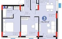Продажа 3-комнатной квартиры, 71 м² в Астане