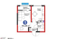 Продажа 1-комнатной квартиры, 40.28 м² в Алматы