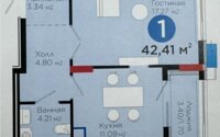 Продажа 1-комнатной квартиры, 43 м² в Астане