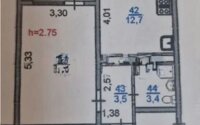 Продажа 1-комнатной квартиры, 40 м² в Алматы