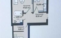 Продажа 2-комнатной квартиры, 55.6 м² в Астане