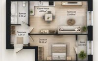 Продажа 2-комнатной квартиры, 58 м² в Астане