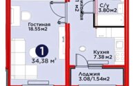 Продажа 1-комнатной квартиры, 35 м² в Астане - фото 5