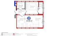 Продажа 2-комнатной квартиры, 41.55 м² в Астане - фото 2