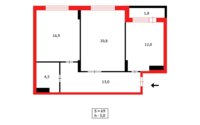 Продажа 2-комнатной квартиры, 69.85 м² в Астане - фото 14