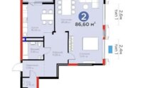Продажа 1-комнатной квартиры, 86.6 м² в Астане