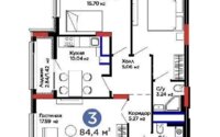 Продажа 3-комнатной квартиры, 84.4 м² в Астане - фото 3