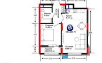 Продажа 2-комнатной квартиры, 46.38 м² в Астане