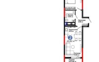 Продажа 2-комнатной квартиры, 45.82 м² в Астане