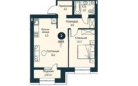 Продажа 2-комнатной квартиры, 50 м² в Астане