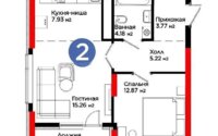 Продажа 2-комнатной квартиры, 51.17 м² в Астане - фото 4