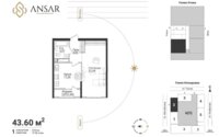 Продажа 1-комнатной квартиры, 43.6 м² в Алматы