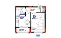 Продажа 1-комнатной квартиры, 35.91 м² в Астане