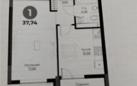 Продажа 1-комнатной квартиры, 37.74 м² в Астане