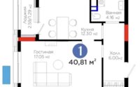 Продажа 1-комнатной квартиры, 40.81 м² в Астане - фото 4