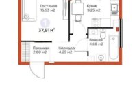 Продажа 1-комнатной квартиры, 37.91 м² в Алматы